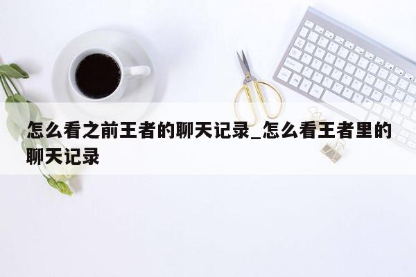 怎么看之前王者的聊天记录_怎么看王者里的聊天记录