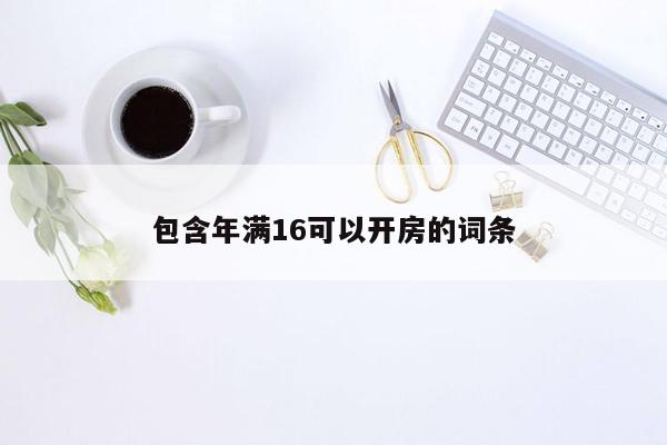 包含年满16可以开房的词条