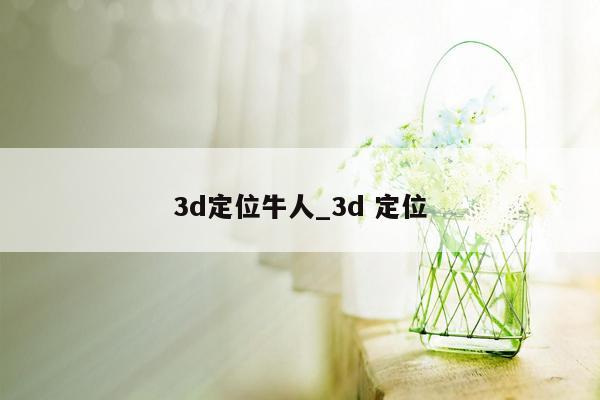 3d定位牛人_3d 定位