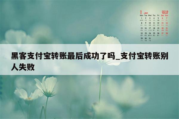 黑客支付宝转账最后成功了吗_支付宝转账别人失败