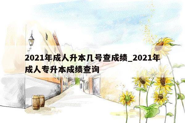 2021年成人升本几号查成绩_2021年成人专升本成绩查询