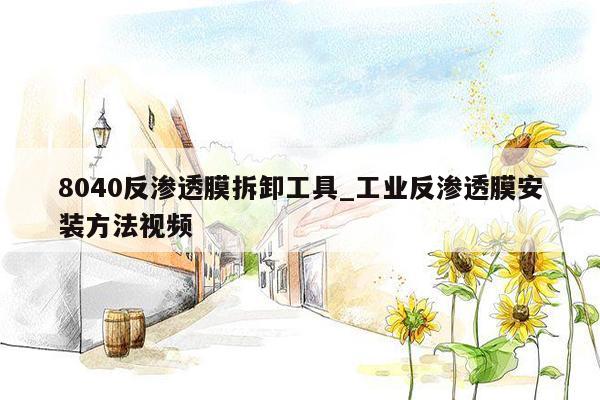 8040反渗透膜拆卸工具_工业反渗透膜安装方法视频