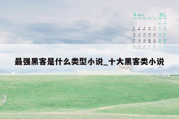 最强黑客是什么类型小说_十大黑客类小说