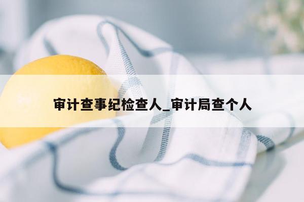 审计查事纪检查人_审计局查个人