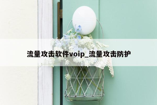 流量攻击软件voip_流量攻击防护