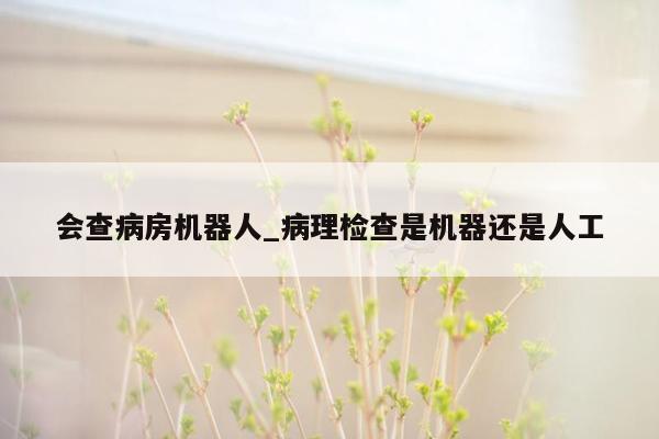 会查病房机器人_病理检查是机器还是人工