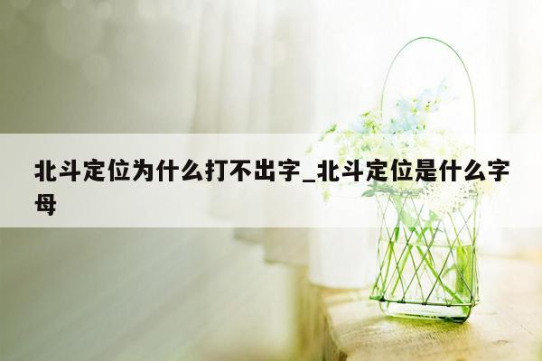 北斗定位为什么打不出字_北斗定位是什么字母