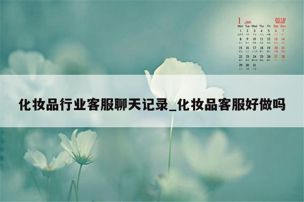 化妆品行业客服聊天记录_化妆品客服好做吗