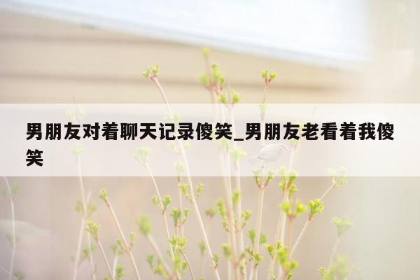 男朋友对着聊天记录傻笑_男朋友老看着我傻笑