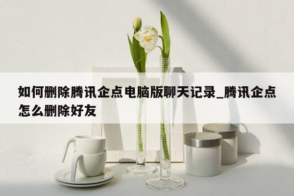 如何删除腾讯企点电脑版聊天记录_腾讯企点怎么删除好友