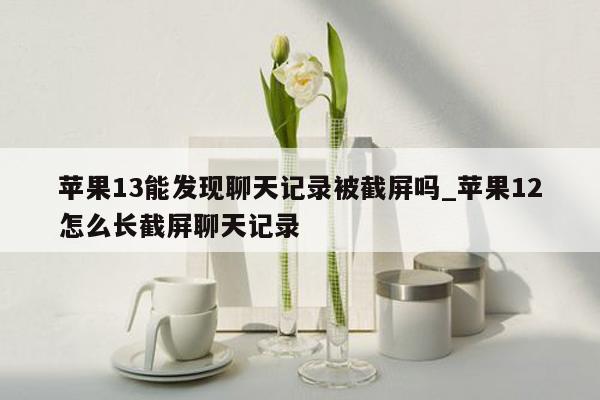 苹果13能发现聊天记录被截屏吗_苹果12怎么长截屏聊天记录