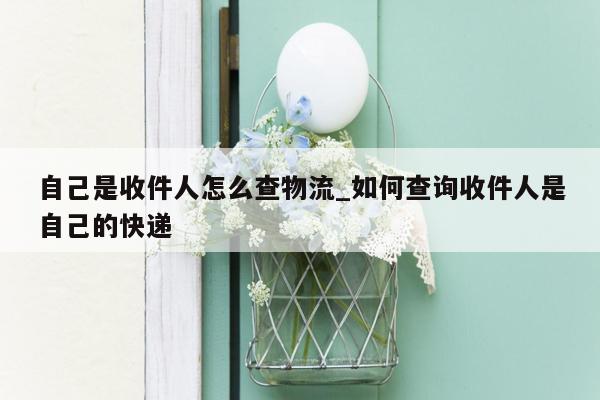 自己是收件人怎么查物流_如何查询收件人是自己的快递