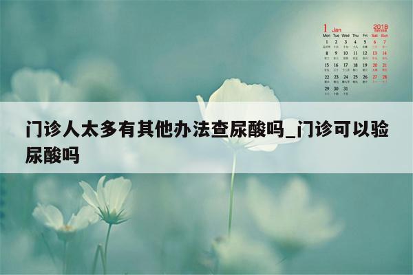 门诊人太多有其他办法查尿酸吗_门诊可以验尿酸吗