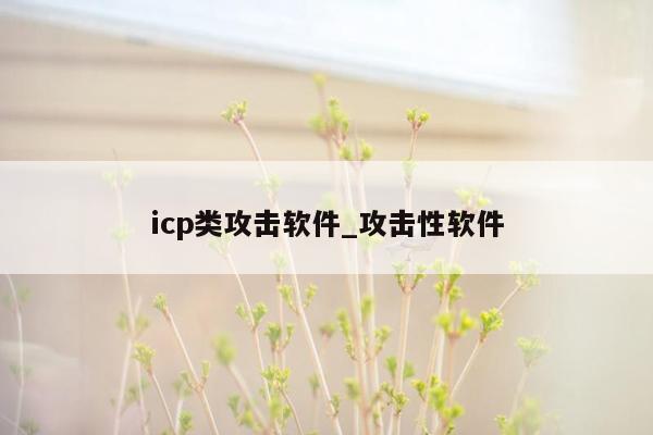 icp类攻击软件_攻击性软件