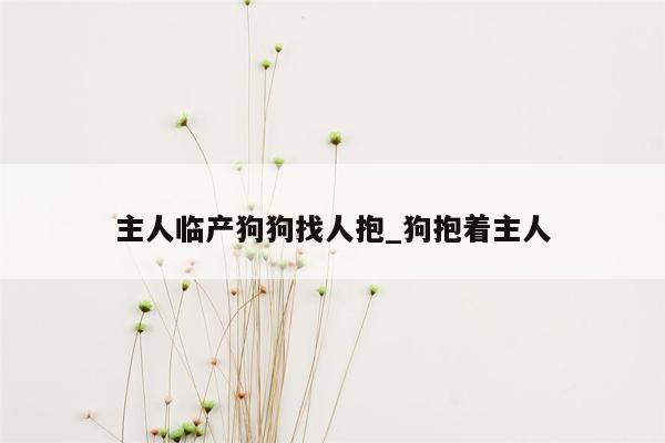 主人临产狗狗找人抱_狗抱着主人