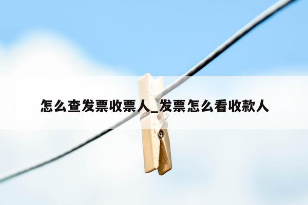 怎么查发票收票人_发票怎么看收款人