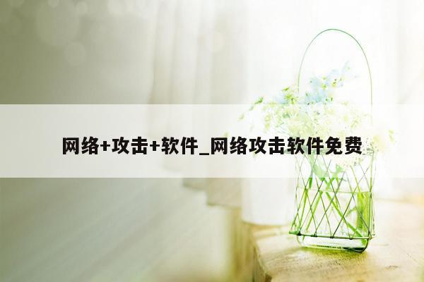 网络+攻击+软件_网络攻击软件免费