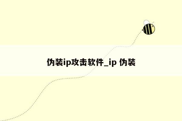 伪装ip攻击软件_ip 伪装