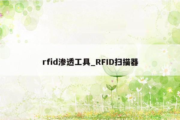 rfid渗透工具_RFID扫描器