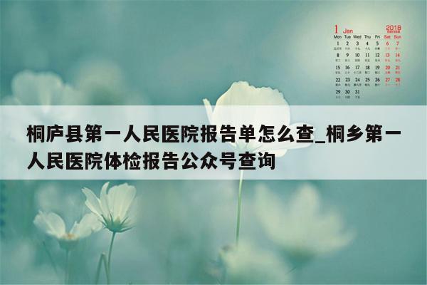 桐庐县第一人民医院报告单怎么查_桐乡第一人民医院体检报告公众号查询