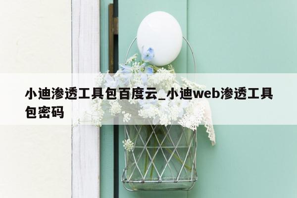 小迪渗透工具包百度云_小迪web渗透工具包密码