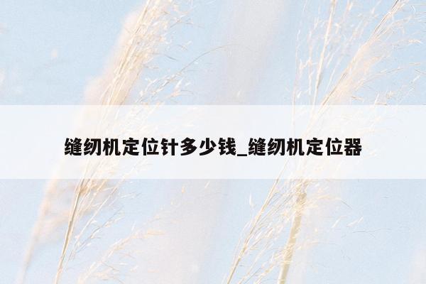 缝纫机定位针多少钱_缝纫机定位器