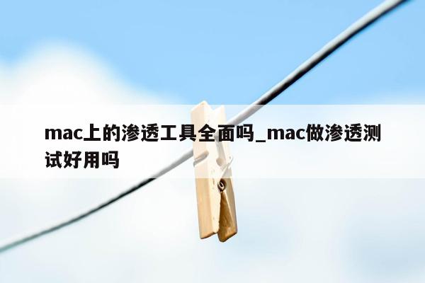 mac上的渗透工具全面吗_mac做渗透测试好用吗