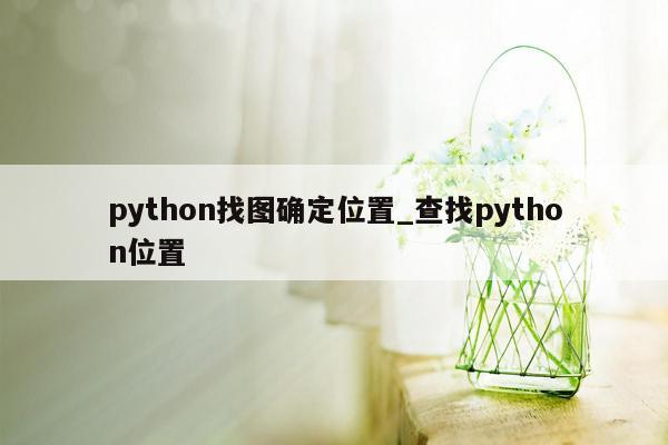 python找图确定位置_查找python位置
