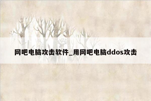 网吧电脑攻击软件_用网吧电脑ddos攻击