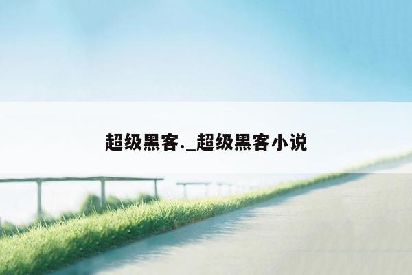 超级黑客._超级黑客小说