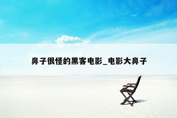 鼻子很怪的黑客电影_电影大鼻子