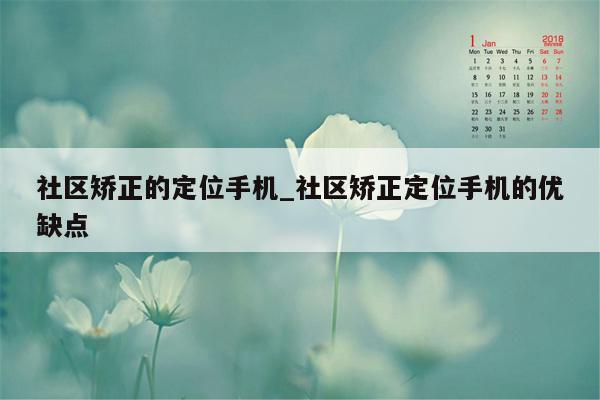 社区矫正的定位手机_社区矫正定位手机的优缺点