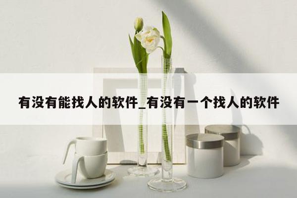 有没有能找人的软件_有没有一个找人的软件