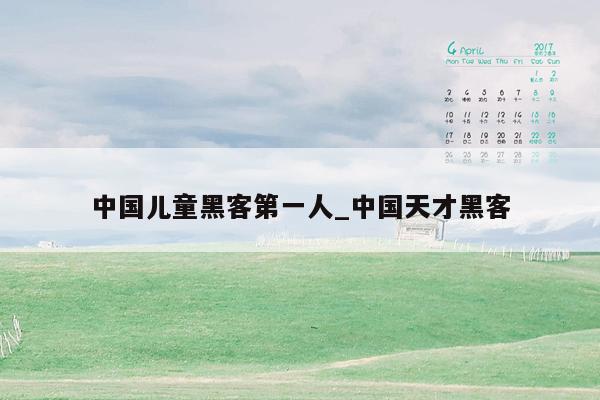 中国儿童黑客第一人_中国天才黑客