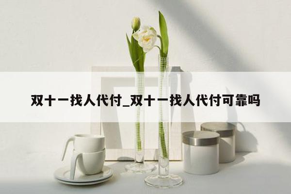 双十一找人代付_双十一找人代付可靠吗