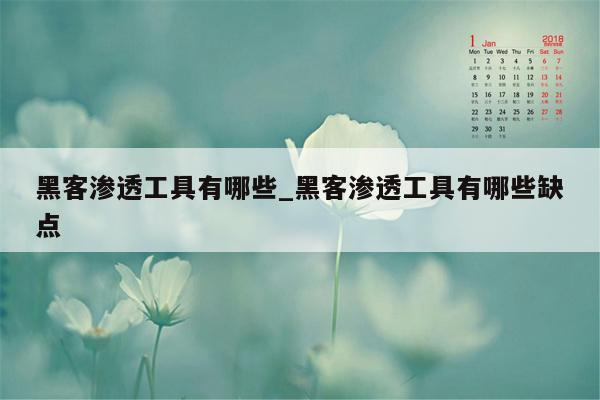 黑客渗透工具有哪些_黑客渗透工具有哪些缺点