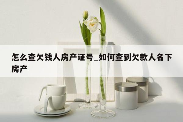 怎么查欠钱人房产证号_如何查到欠款人名下房产