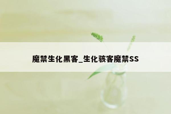 魔禁生化黑客_生化骇客魔禁SS