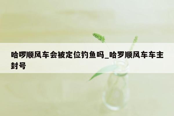 哈啰顺风车会被定位钓鱼吗_哈罗顺风车车主封号