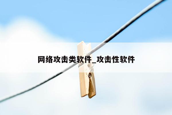 网络攻击类软件_攻击性软件