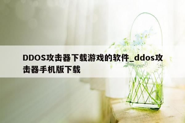 DDOS攻击器下载游戏的软件_ddos攻击器手机版下载