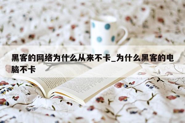 黑客的网络为什么从来不卡_为什么黑客的电脑不卡