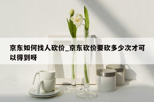 京东如何找人砍价_京东砍价要砍多少次才可以得到呀
