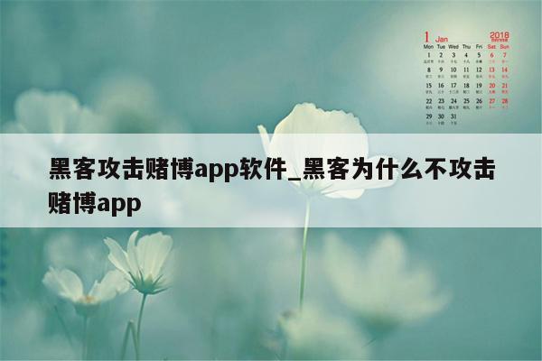 黑客攻击赌博app软件_黑客为什么不攻击赌博app