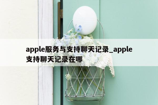 apple服务与支持聊天记录_apple支持聊天记录在哪