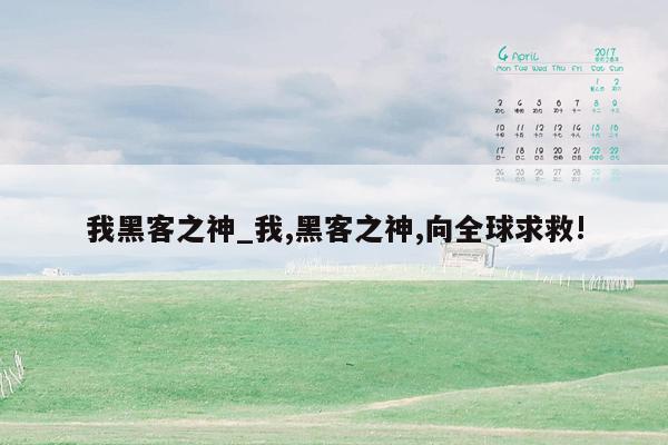 我黑客之神_我,黑客之神,向全球求救!