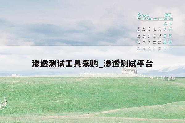 渗透测试工具采购_渗透测试平台