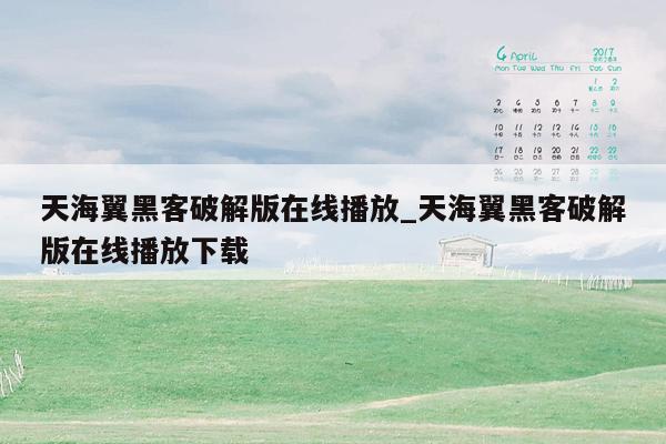天海翼黑客破解版在线播放_天海翼黑客破解版在线播放下载