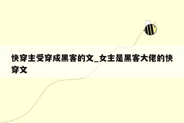 快穿主受穿成黑客的文_女主是黑客大佬的快穿文