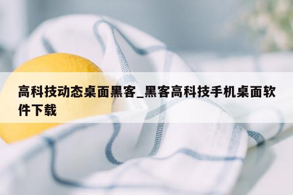 高科技动态桌面黑客_黑客高科技手机桌面软件下载